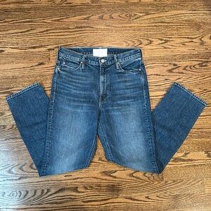 MOTHER The Dazzler Straight Leg Jeans in Cowboys Don't Cry